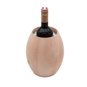 Weinflasche aus Zirbenholz