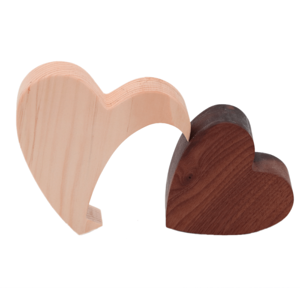 Herzen aus Holz Geschenk für Hochzeit und Valentinstag