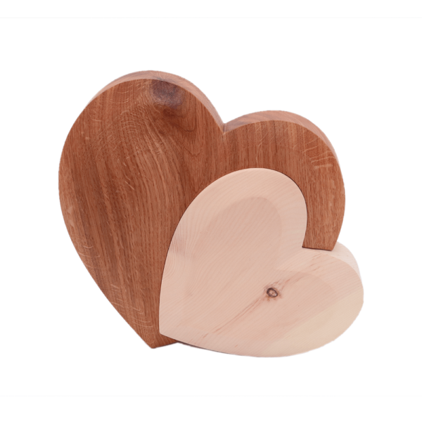 Herzen aus Holz Geschenk für Hochzeit und Valentinstag