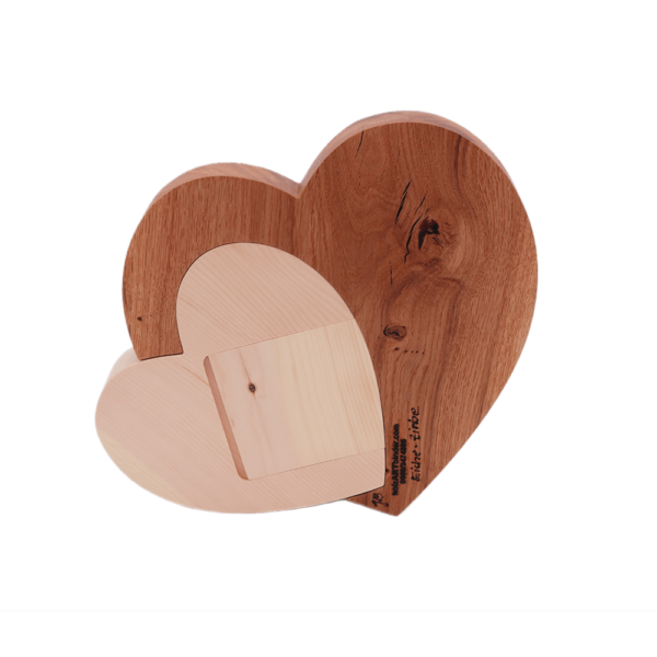 Herzen aus Holz Geschenk für Hochzeit und Valentinstag